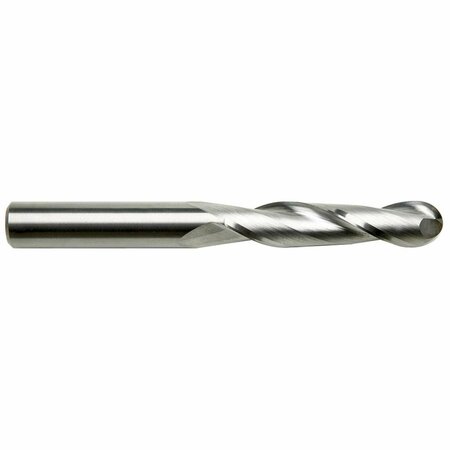 1/8"" Diameter x 1/8"" Shank 2-Flute Long Length Ball Nose Blue Series Carbide End Mills -  GS TOOLING, 102971